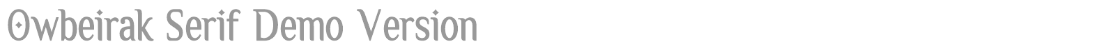 Owbeirak Script font preview